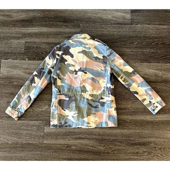 NWOT Zadig & Voltaire Kayak Pastel Camo Military Jacket Camouflage‎ Canvas Small - Picture 4 of 14